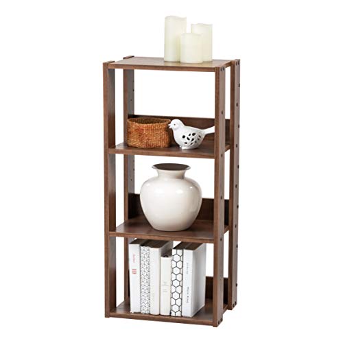 Iris Ohyama, Estante de 3 compartimentos, Unidad de almacenamiento de 3 niveles en madera - Open Wood Rack OWR-400 - Roble marrón, L40 x P29,3 x A87,9 cm Iris Ohyama, Estante de 3 compartimentos, Unidad de almacenamiento de 3 niveles en madera - Open Wood Rack OWR-400 - Roble marrón, L40 x P29,3 x A87,9 cm