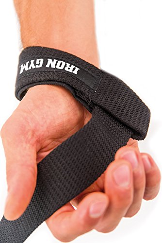 IRON GYM Sangle de Levage Lifting Straps avec Carré de Confort