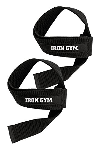 IRON GYM Sangle de Levage Lifting Straps avec Carré de Confort