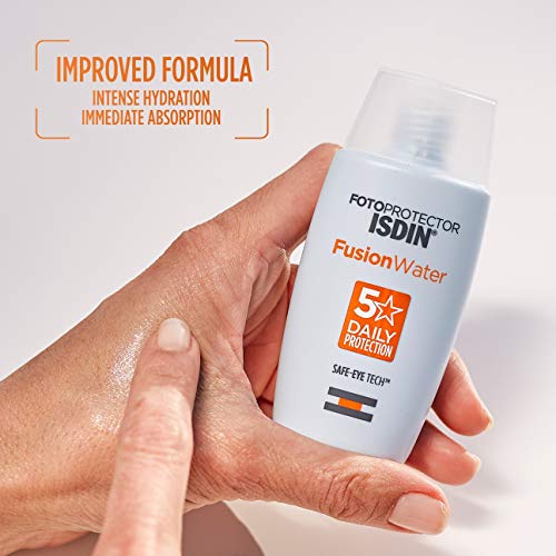 ISDIN - Fotoprotector Fusion Water SPF 50 - Protector solar facial de fase acuosa para uso diario, 50 ml