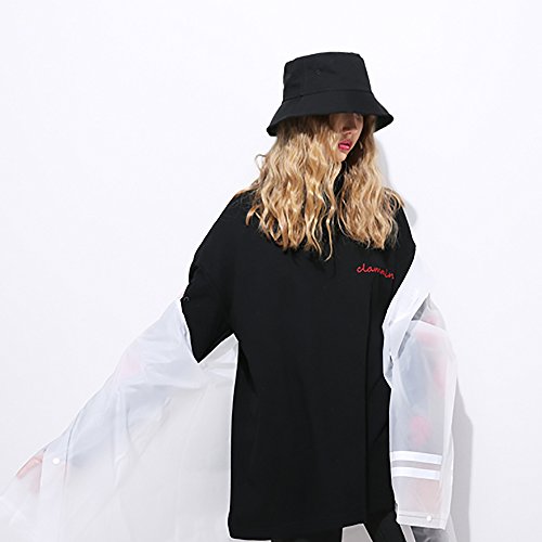 ISIYINER Sombrero del Pescador Algodón Plegable Bucket Hat Unisex Al Aire Libre Negro ISIYINER Sombrero del Pescador Algodón Plegable Bucket Hat Unisex Al Aire Libre Negro