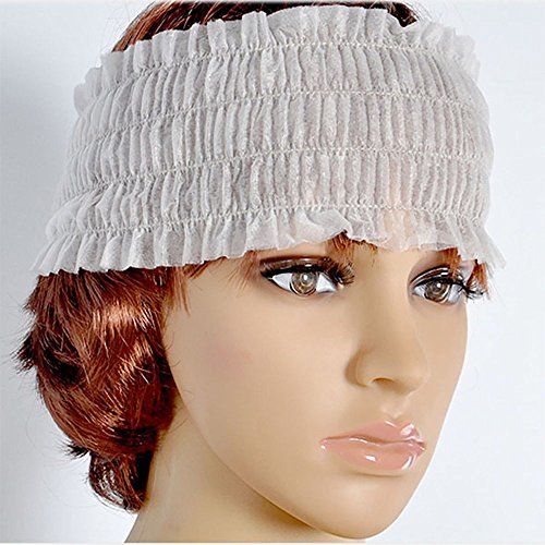 ISKYBOB 100 Piezasa Bandas Desechables para el Cabello de Tela No Tejida, Elástico para el Cuidado de la Piel ISKYBOB 100 Piezasa Bandas Desechables para el Cabello de Tela No Tejida, Elástico para el Cuidado de la Piel