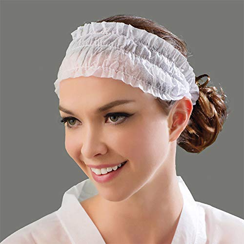 ISKYBOB 100 Piezasa Bandas Desechables para el Cabello de Tela No Tejida, Elástico para el Cuidado de la Piel ISKYBOB 100 Piezasa Bandas Desechables para el Cabello de Tela No Tejida, Elástico para el Cuidado de la Piel