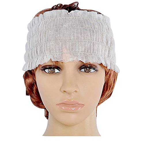 ISKYBOB 100 Piezasa Bandas Desechables para el Cabello de Tela No Tejida, Elástico para el Cuidado de la Piel ISKYBOB 100 Piezasa Bandas Desechables para el Cabello de Tela No Tejida, Elástico para el Cuidado de la Piel