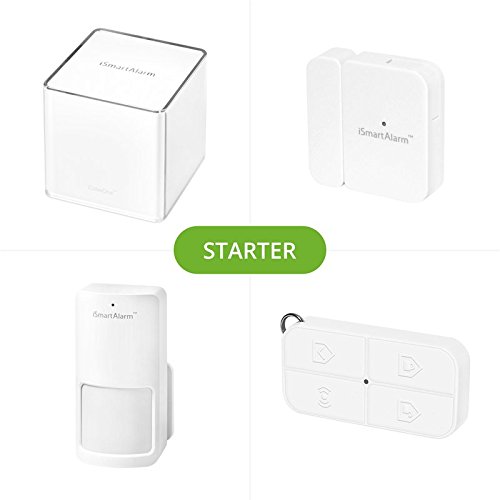 iSmart Alarm Paquete inteligente de seguridad para el estudios y apartamentos de 1 dormitorio, Blanco