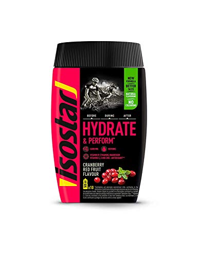 Isostar Hydrate & Perform Grapefruit + Cranberry + Botella de agua 1L