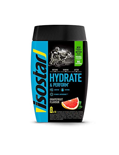 Isostar Hydrate & Perform Grapefruit + Cranberry + Botella de agua 1L