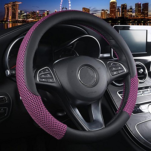 Istn - Funda de Volante de Seda de Hielo Transpirable Antideslizante para Unisex púrpura Istn - Funda de Volante de Seda de Hielo Transpirable Antideslizante para Unisex púrpura
