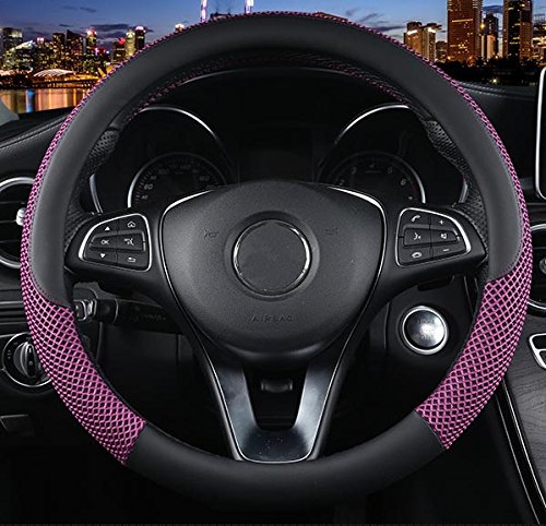Istn - Funda de Volante de Seda de Hielo Transpirable Antideslizante para Unisex púrpura Istn - Funda de Volante de Seda de Hielo Transpirable Antideslizante para Unisex púrpura