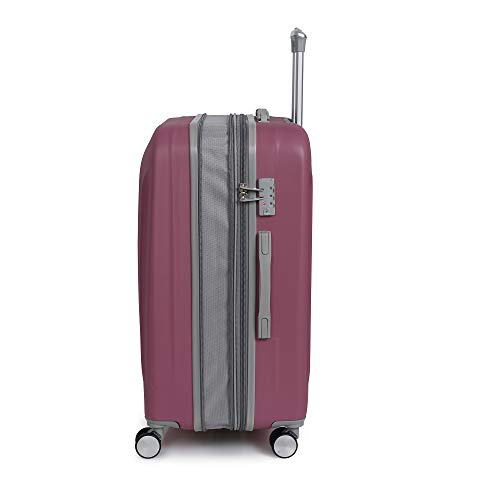 it luggage Proteus 8 Wheel Hard Shell Single Expander Suitcase with TSA Lock Maleta, 54 cm, 47 Liters, Rosa (Malaga)