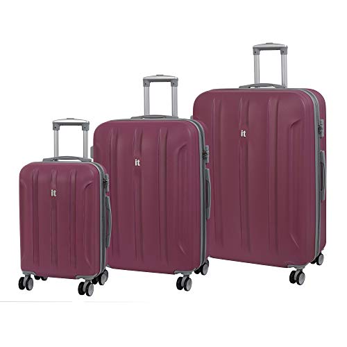 it luggage Proteus 8 Wheel Hard Shell Single Expander Suitcase with TSA Lock Maleta, 54 cm, 47 Liters, Rosa (Malaga) it luggage Proteus 8 Wheel Hard Shell Single Expander Suitcase with TSA Lock Maleta, 54 cm, 47 Liters, Rosa (Malaga)