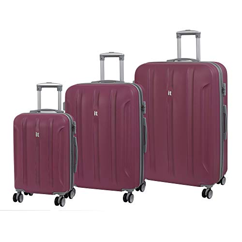 it luggage Proteus 8 Wheel Hard Shell Single Expander Suitcase with TSA Lock Maleta, 54 cm, 47 Liters, Rosa (Malaga)