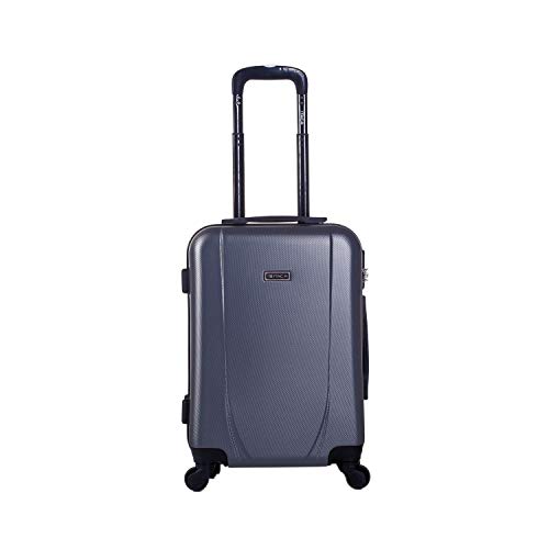 ITACA - Maleta Cabina de Viaje Rígida 4 Ruedas Trolley 55 cm ABS. Equipaje de Mano. Pequeña Práctica Cómoda y Ligera Low Cost Ryanair, Estudiante. 71150, Color Antracita