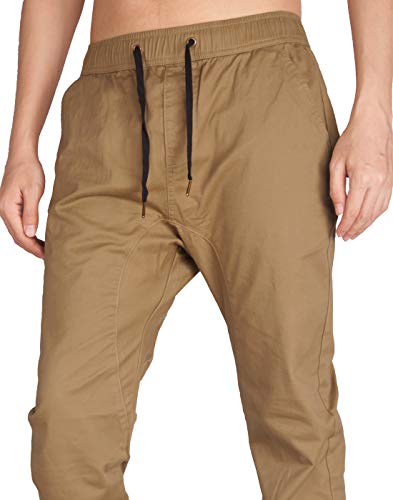 ITALY MORN Hombre Jogger Pantalones Khaki para el Trabajo Baggy L Caqui Oscuro