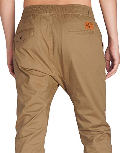 ITALY MORN Hombre Jogger Pantalones Khaki para el Trabajo Baggy L Caqui Oscuro