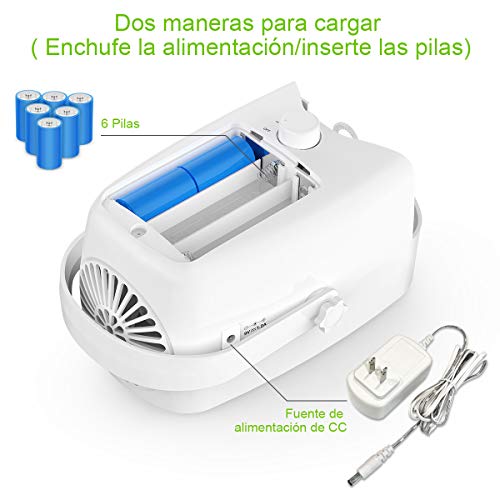 iTeknic Maquina de Burbuja Portátil Mecanismo de soplado automático con batería/Adaptador de Corriente alterna para Uso en Interiores o Exteriores