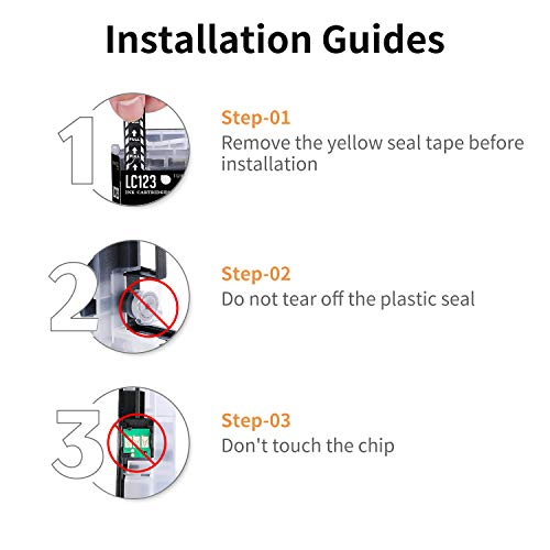 IUBEST LC123 Compatible con Brother LC-123 Cartuchos de tinta para Brother DCP-J132W J152W J172W J552DW J752DW J4110DW, MFC-J245 J470DW J650DW J870DW J4410DW J4510DW J4610DW J4710DW J6520DW J6720DW
