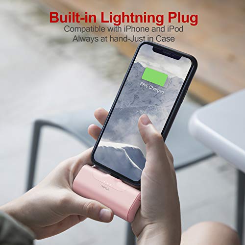 iWALK Mini Cargador Portátil, Banco de Energía Ultra Compacto de 4500 mAh, Batería Externa Pequeña y Linda Compatible con iPhone 11 Pro/XS MAX/XR/X / 8/7/6 / Plus,AirPods y Más iWALK Mini Cargador Portátil, Banco de Energía Ultra Compacto de 4500 mAh, Batería Externa Pequeña y Linda Compatible con iPhone 11 Pro/XS MAX/XR/X / 8/7/6 / Plus,AirPods y Más