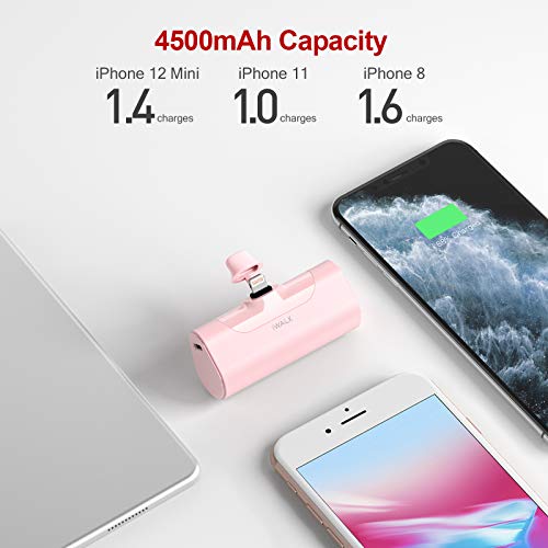 iWALK Mini Cargador Portátil, Banco de Energía Ultra Compacto de 4500 mAh, Batería Externa Pequeña y Linda Compatible con iPhone 11 Pro/XS MAX/XR/X / 8/7/6 / Plus,AirPods y Más iWALK Mini Cargador Portátil, Banco de Energía Ultra Compacto de 4500 mAh, Batería Externa Pequeña y Linda Compatible con iPhone 11 Pro/XS MAX/XR/X / 8/7/6 / Plus,AirPods y Más