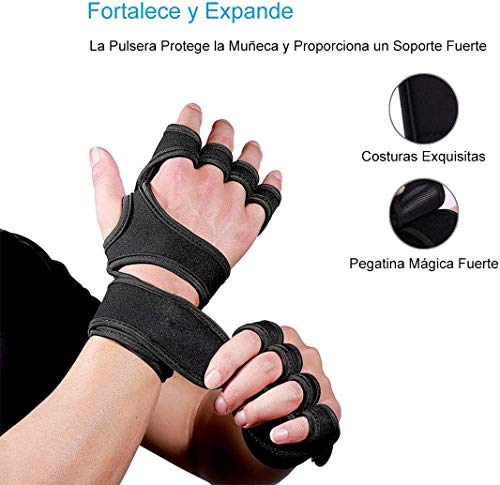 iWalker Guantes Gimnasios de Crossfit para los Deportes Fithil Guantes de Crossfit para Gimnasio con Muñequera para Mujer y Hombre iWalker Guantes Gimnasios de Crossfit para los Deportes Fithil Guantes de Crossfit para Gimnasio con Muñequera para Mujer y Hombre