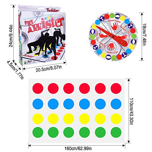 IWILCS Twister Juego, tapete de Juego Infantil, Juego de Fiesta, Juegos de Habilidad para niños y Adultos, Manta de Juegos de Mesa