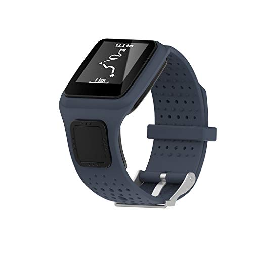 Ixkbiced Banda para Tomtom 1 Multi-Sport GPS HRM CSS Am Cardio Runner Reloj Silicona Correa Suave Pulsera Pulsera