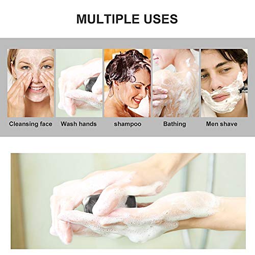 Jabón Carbón de bambú, Jabón Negro con Carbón, Limpieza Facial y Antibacterial, Hecho a Mano con Ingredientes Naturales,Minimiza Poros, Trata Acné, Espinillas, Manchas y Piel Grasa Jabón Carbón de bambú, Jabón Negro con Carbón, Limpieza Facial y Antibacterial, Hecho a Mano con Ingredientes Naturales,Minimiza Poros, Trata Acné, Espinillas, Manchas y Piel Grasa