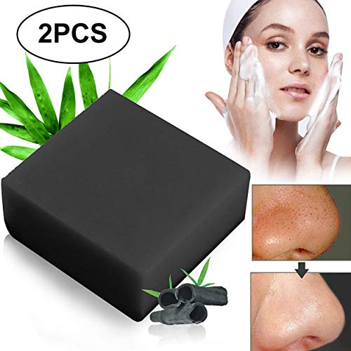 Jabón Carbón de bambú, Jabón Negro con Carbón, Limpieza Facial y Antibacterial, Hecho a Mano con Ingredientes Naturales,Minimiza Poros, Trata Acné, Espinillas, Manchas y Piel Grasa Jabón Carbón de bambú, Jabón Negro con Carbón, Limpieza Facial y Antibacterial, Hecho a Mano con Ingredientes Naturales,Minimiza Poros, Trata Acné, Espinillas, Manchas y Piel Grasa