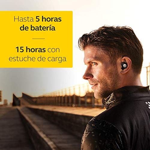 Jabra Elite Active 65t – Auriculares Deportivos Bluetooth 5.0, con Cancelación Pasiva de Ruido y Sensor de Movimiento, Auténticas Llamadas Inalámbricas y Música, Negro Titanio