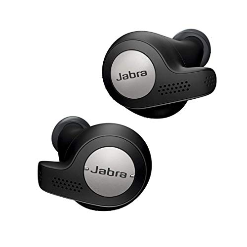 Jabra Elite Active 65t – Auriculares Deportivos Bluetooth 5.0, con Cancelación Pasiva de Ruido y Sensor de Movimiento, Auténticas Llamadas Inalámbricas y Música, Negro Titanio