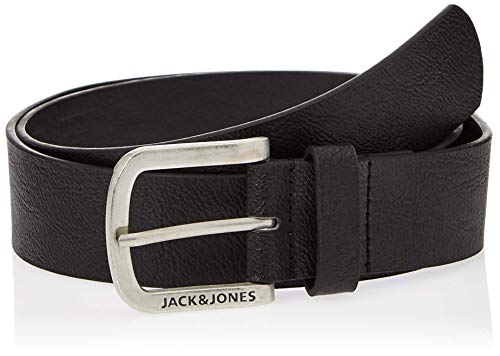 JACK & JONES Jacharry Belt Noos Cinturón, Negro (Black Detail, 95 para Hombre