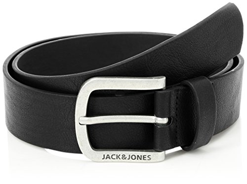 JACK & JONES Jacharry Belt Noos Cinturón, Negro (Black Detail, 95 para Hombre