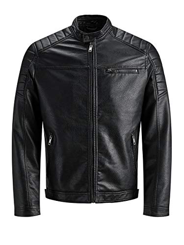 Jack & Jones Jcorocky Jacket Noos Chaqueta, Negro (Black Pattern: PU), X-Large para Hombre