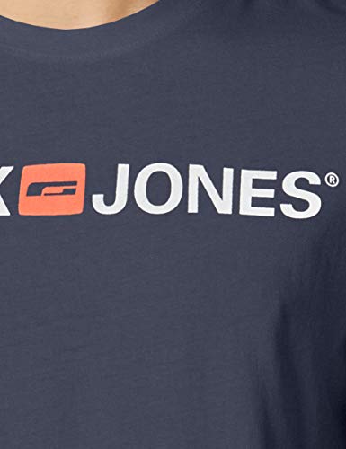 Jack & Jones Jjecorp Logo tee SS Crew Neck Noos Camiseta, Azul (Navy Blazer Detail: Slim Fit), Large para Hombre Jack & Jones Jjecorp Logo tee SS Crew Neck Noos Camiseta, Azul (Navy Blazer Detail: Slim Fit), Large para Hombre