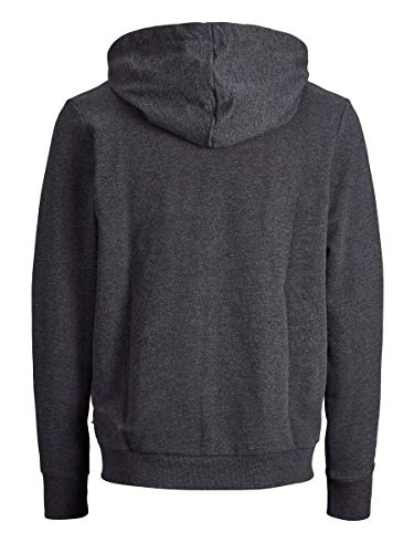 Jack & Jones Jjeholmen Sweat Zip Hood Noos Sudadera, Gris (Dark Grey Melange), Large para Hombre