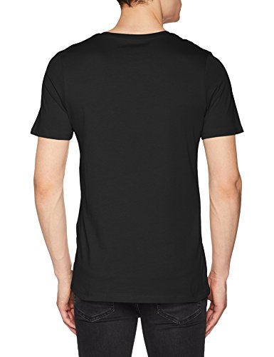 Jack & Jones Jjepocket tee SS O-Neck Noos Camiseta, Negro (Black Detail: Slim Fit), Medium para Hombre