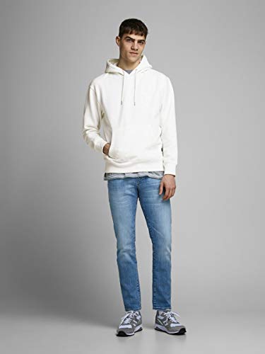 Jack & Jones JJESOFT Sweat Hood Noos Sudadera con Capucha, Blanco, M para Hombre