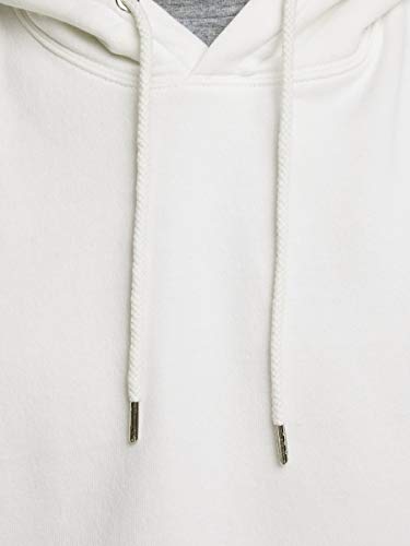 Jack & Jones JJESOFT Sweat Hood Noos Sudadera con Capucha, Blanco, M para Hombre