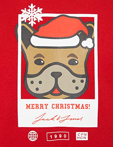 Jack & Jones JORDOGGYXMAS Hood Xmas Sudadera con Capucha, Samba/Fit: Sweat Fit, L para Hombre Jack & Jones JORDOGGYXMAS Hood Xmas Sudadera con Capucha, Samba/Fit: Sweat Fit, L para Hombre