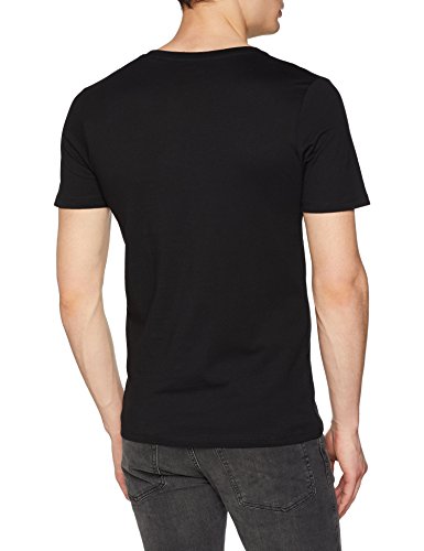 JACK & JONES SS Crew Neck - Camiseta Clásica para Hombre, color Negro, Grande