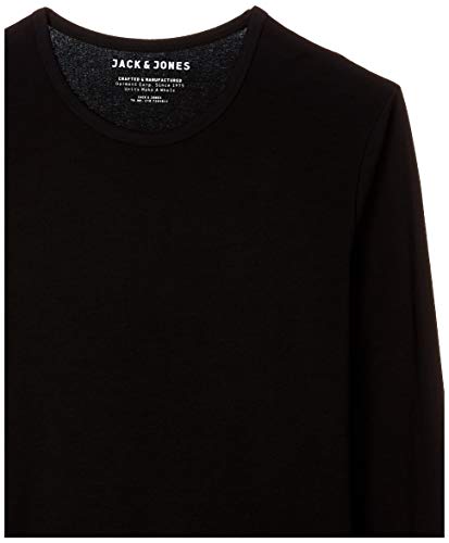 Jack & Jones Storm Sweat - Camiseta de manga larga con cuello redondo para hombre, Black C N 010, 52
