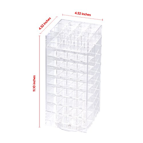 JackCubeDesign 360 Rotating Lipstick Clear Acrylic Display Rack Organizador Stand Lazy Susan Makeup Cosméticos Storage Case Box Carrusel Impresionante estante con 80 compartimentos -: MK391A JackCubeDesign 360 Rotating Lipstick Clear Acrylic Display Rack Organizador Stand Lazy Susan Makeup Cosméticos Storage Case Box Carrusel Impresionante estante con 80 compartimentos -: MK391A