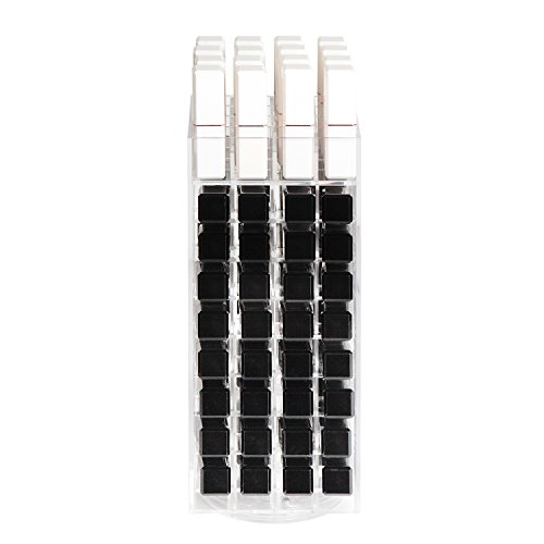 JackCubeDesign 360 Rotating Lipstick Clear Acrylic Display Rack Organizador Stand Lazy Susan Makeup Cosméticos Storage Case Box Carrusel Impresionante estante con 80 compartimentos -: MK391A JackCubeDesign 360 Rotating Lipstick Clear Acrylic Display Rack Organizador Stand Lazy Susan Makeup Cosméticos Storage Case Box Carrusel Impresionante estante con 80 compartimentos -: MK391A