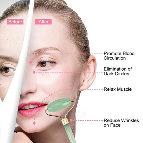 Jade roller,Rodillo Facial de JadeRodillo De Jade,Facial Masaje Piedra Gua Sha Jade, Masajeador Roller Tools Anti Aging Jade roller,Rodillo Facial de JadeRodillo De Jade,Facial Masaje Piedra Gua Sha Jade, Masajeador Roller Tools Anti Aging