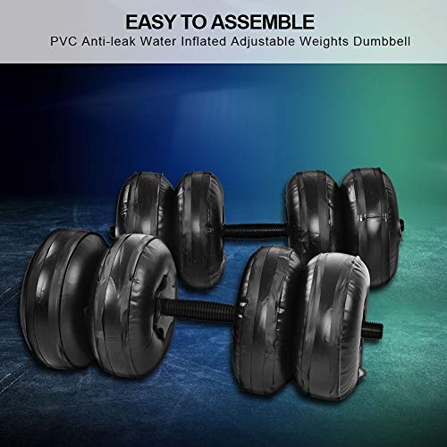 Jadeshay Pesas de Viaje-Ajustable for Llenar Pesas Ajuste de hasta 25kg, Culturismo Equipo del Ejercicio Kit de Mancuernas de Agua Jadeshay Pesas de Viaje-Ajustable for Llenar Pesas Ajuste de hasta 25kg, Culturismo Equipo del Ejercicio Kit de Mancuernas de Agua