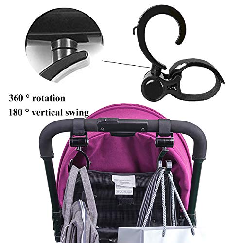 Jaetech House Ganchos Carrito Bebé Engancha Tus Bolsas de la Compra, Bolso o Cambiador en el Manillar de la Sillita, Cochecito o Silla de Ruedas(Pack de 100. Ajuste Universal)