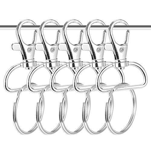 Jalan 60 Piezas Ganchos de presión giratorios de Metal con Anillos en D y llaveros para Manualidades DIY, Mochila, Bolso, proyectos de Costura - 20 mm Jalan 60 Piezas Ganchos de presión giratorios de Metal con Anillos en D y llaveros para Manualidades DIY, Mochila, Bolso, proyectos de Costura - 20 mm