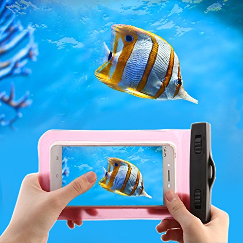 JALL Funda Impermeable MóVil - 5.5 Pulgadas Waterproof Case Universal Caja del TeléFono Estuche Estanco Al Agua Duradero – Haoxuan (Rosa)