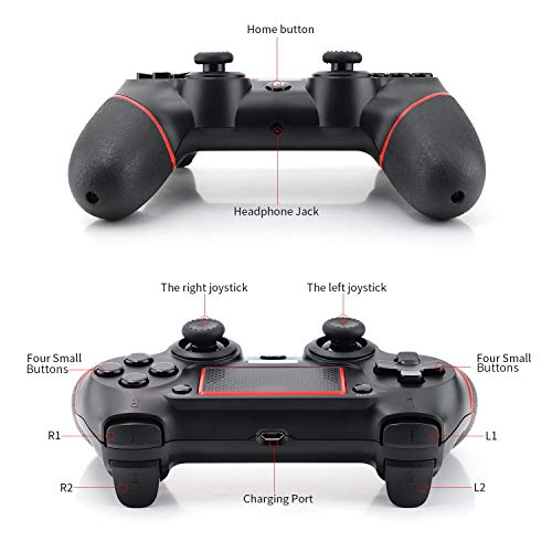 JAMSWALL Mando Inalámbrico para PS4, Mando para PS4/Pro/Slim/ PC, Controlador inalámbrico, Gamepad Wireless Bluetooth Controlador Joystick con Vibración Doble/Turbo/ Puerto de Audio/ Pantalla LED JAMSWALL Mando Inalámbrico para PS4, Mando para PS4/Pro/Slim/ PC, Controlador inalámbrico, Gamepad Wireless Bluetooth Controlador Joystick con Vibración Doble/Turbo/ Puerto de Audio/ Pantalla LED