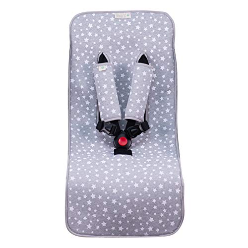 JANABEBE Colchoneta Universal para Cochecito + Arneses (White Star) JANABEBE Colchoneta Universal para Cochecito + Arneses (White Star)